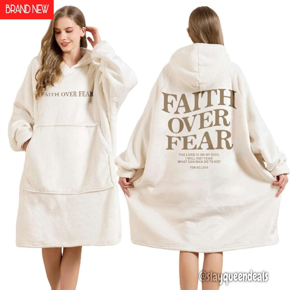 Oversized Wearable Blanket Hoodie Sherpa Fleece Cozy Giant Blanket